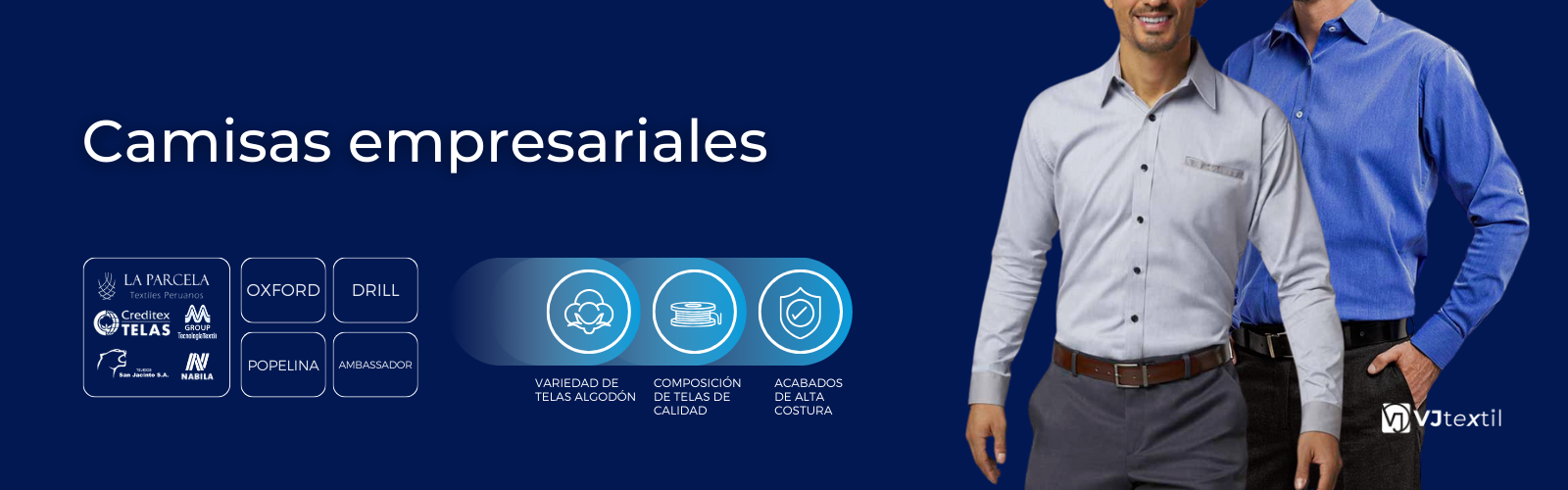 Proveedores de camisas corporativas. Uniformes y camisas para empresas. Camisas de vestir y oxford con bordado logotipo empresa